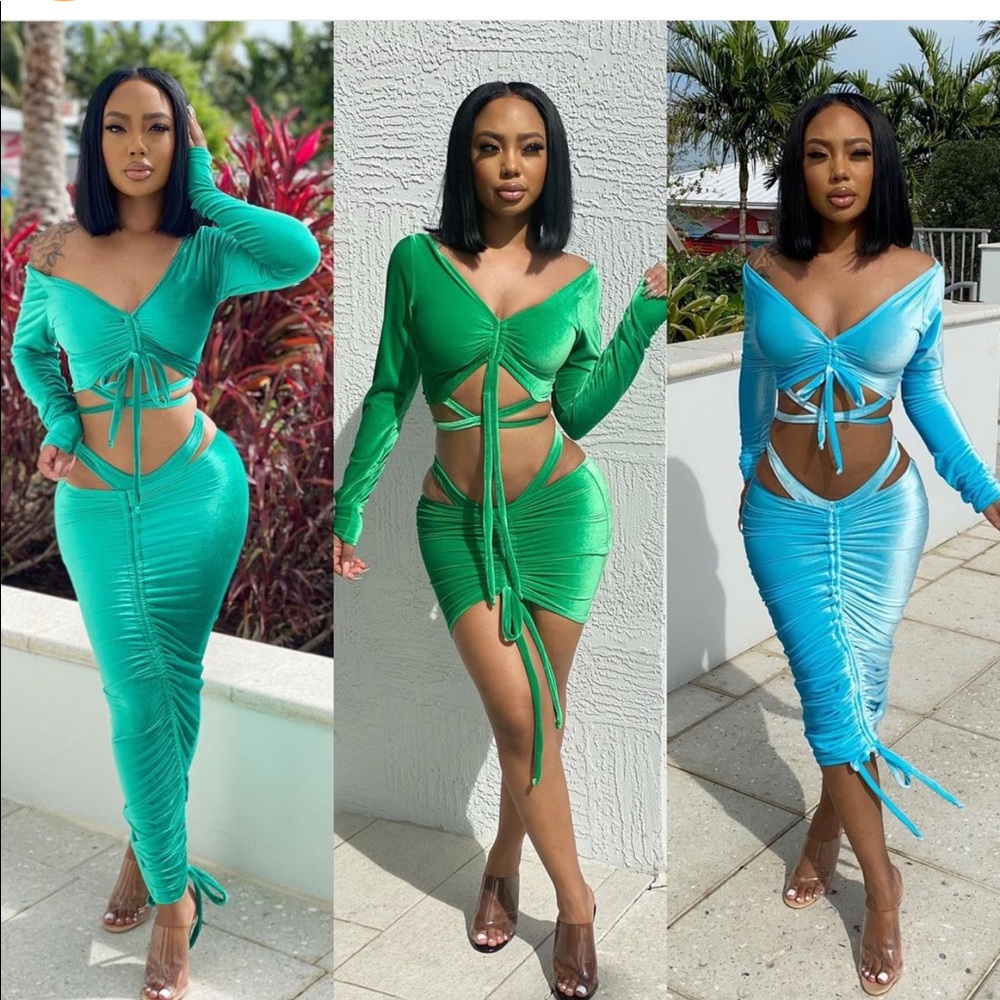 Thong cut 2 piece dress